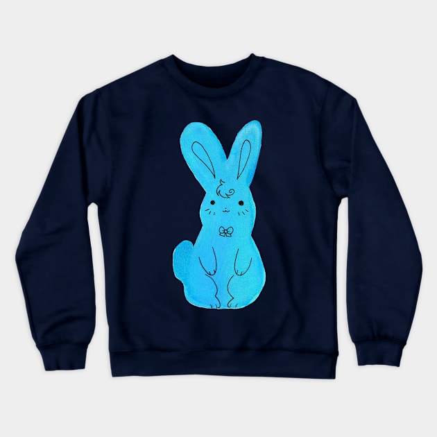 Blue Bunny Watercolor Crewneck Sweatshirt by saradaboru